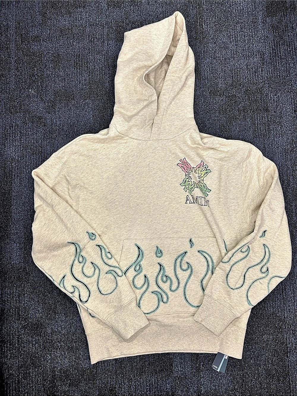 Amiri MA Quad Flames Oversized Hoodie